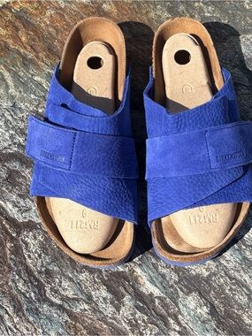Birkenstock Kyoto Suede/Nubuck Leather  In Rare Ultra Blue - Size 43